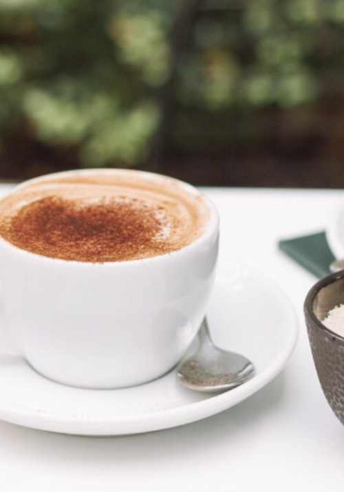 Cup of Coffee with cinnamon and sugar