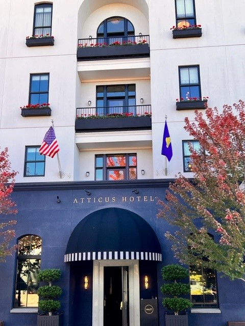 Photo of exterior of the Atticus Hotel in McMinnville,, OR