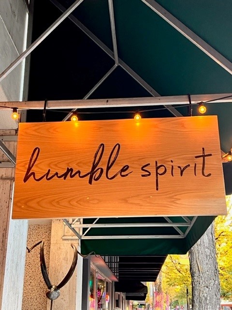 Photo of the sign at Humble Spirit restaurant in McMinnville, OR